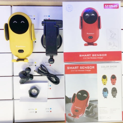 Infrared Smart Sensor Wireless Car Charger – Auto-Clamp Fast Charging Mount