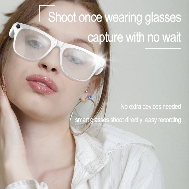 2025 AI Smart Glasses 100MP 4K Hidden Camera + Voice AI Assistant + Bluetooth Calls