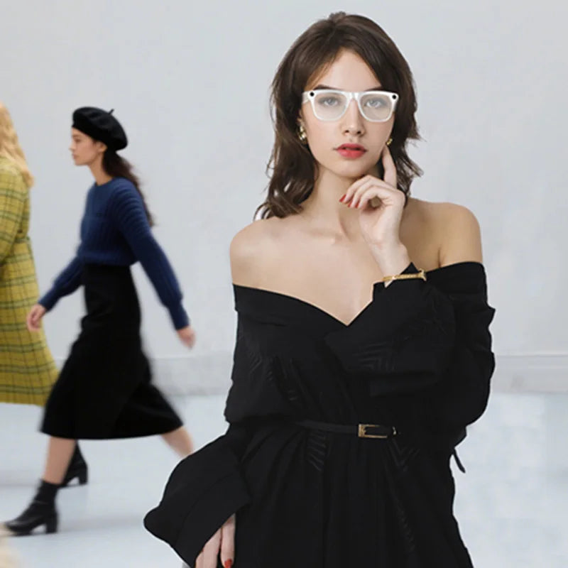 2025 AI Smart Glasses 100MP 4K Hidden Camera + Voice AI Assistant + Bluetooth Calls